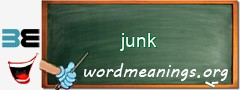 WordMeaning blackboard for junk